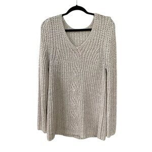 OUI Scoop Neck Long Sleeve Sweater Tan 12